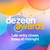 Dezeen Awards 2022 late entry ends today
