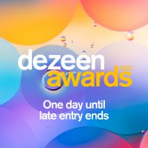 One day left to enter Dezeen Awards 2022