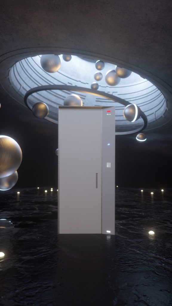 A photograph of doorway system Ether