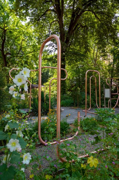 Decorative copper arches