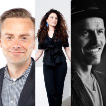 Portraits of Mike Holland, Francesca Portesine and Soren Rose