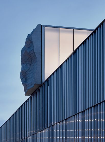 Detail of topographic sculpture on cladding