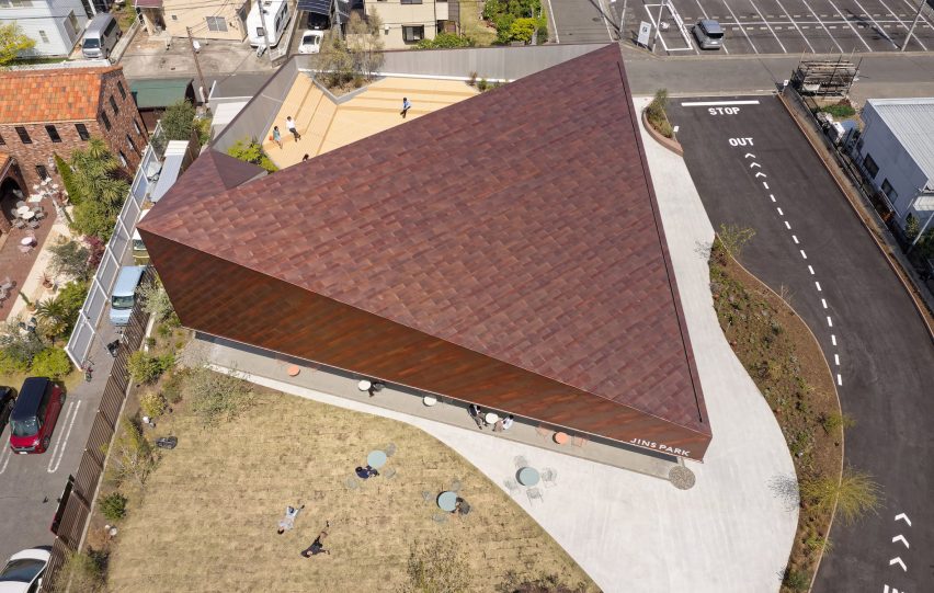 Trapezoidal building in Japan