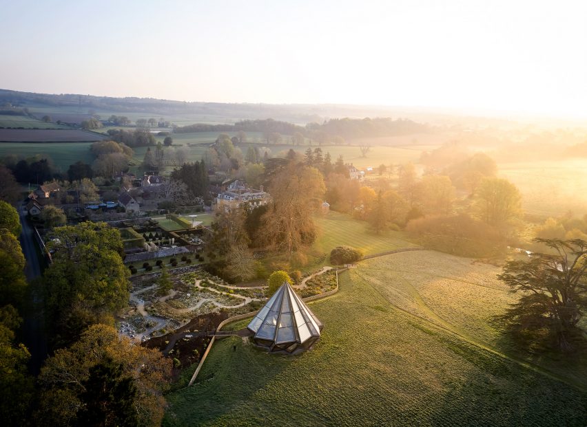 Aerial view of Glasshouse by Heatherwick Studio