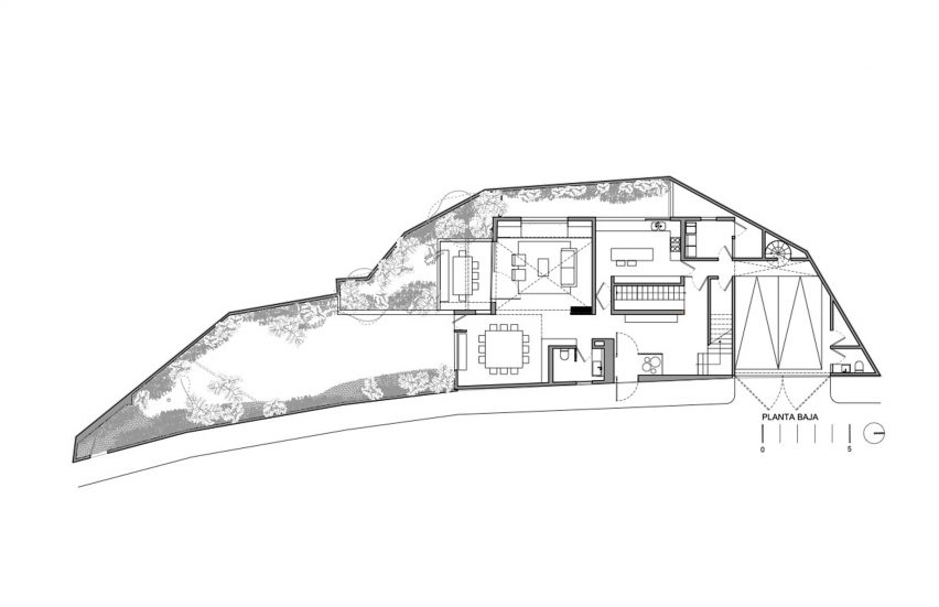 Ground level floor plan