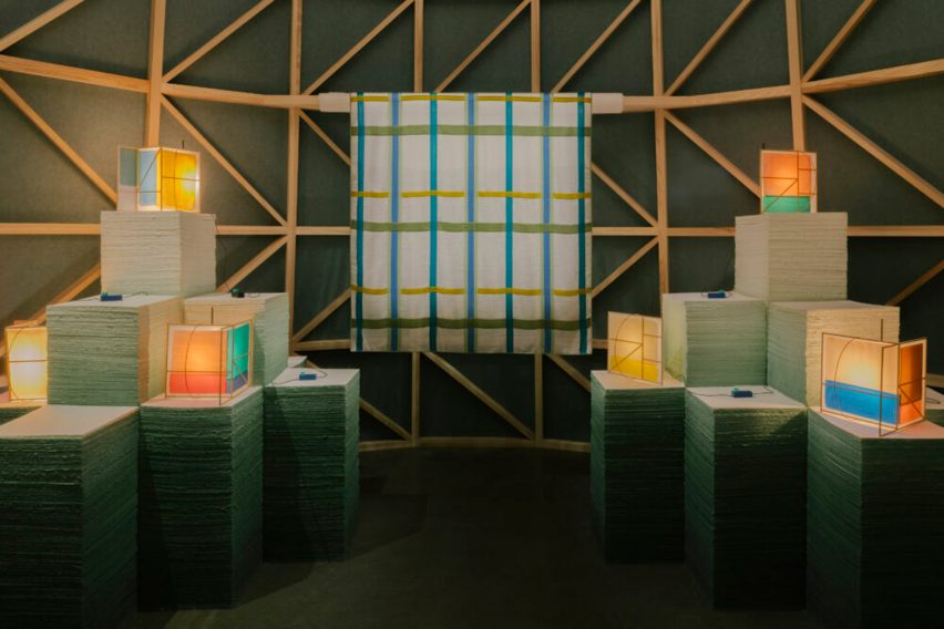 The inside of Hermès tower structure