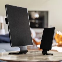 Two black Hidden Sound speakers