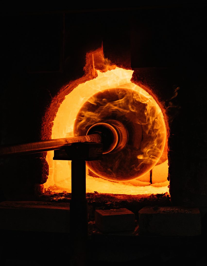 Gaea Pendant glassblowing