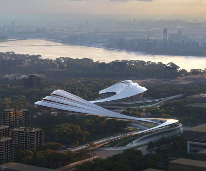 Roofscape of Jinghe New City Culture & Art Centre