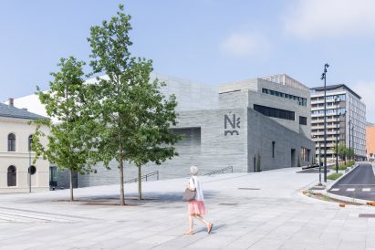 A public plaza outside the National Museum of Norway