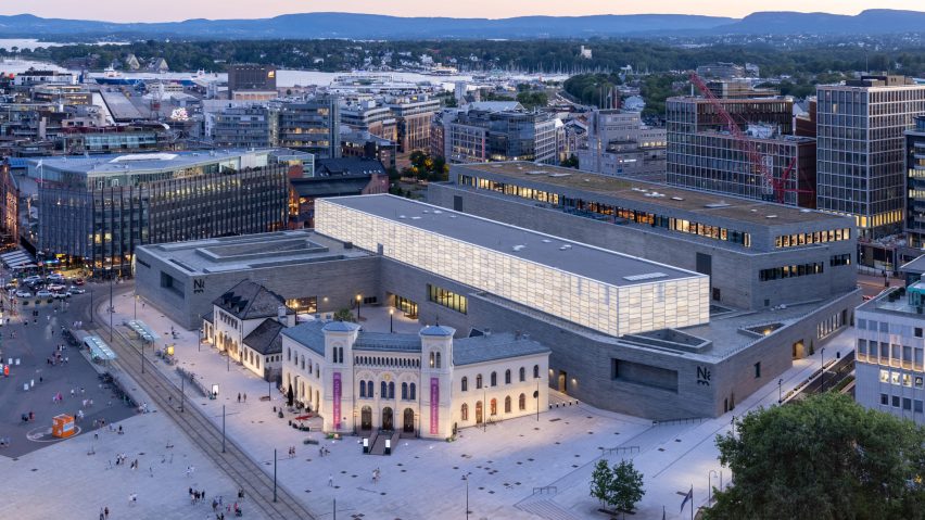Aerial image of the National Museum of Norway