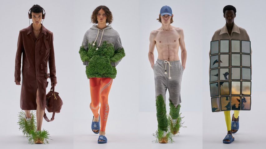 Runway images of looks from Loewe Spring Summer 2023