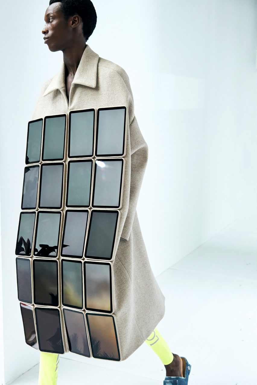 Loewe Spring Summer 2023 featured plants growing from shoes and screens fixed to coats