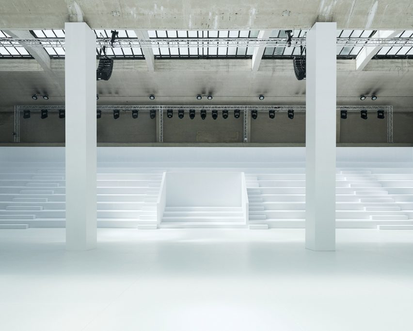 Loewe Spring Summer 2023 featured plants growing from shoes and screens fixed to coats
