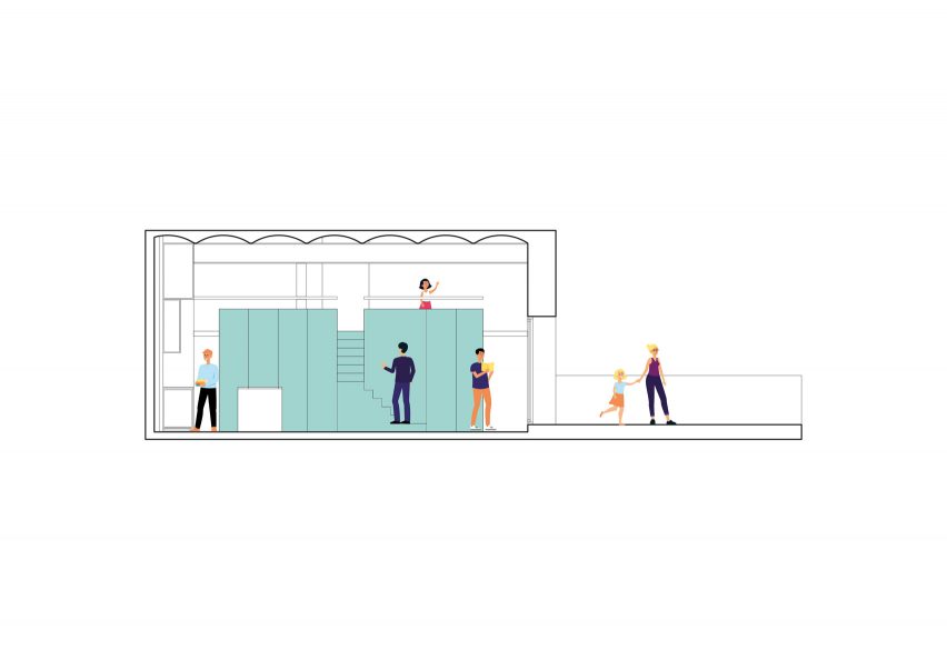 Section of Loft in Poblenou by Neuronalab