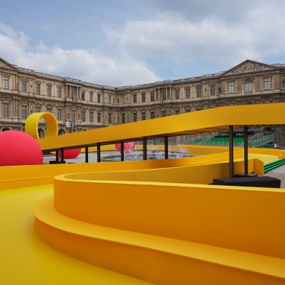 Bright yellow covers the runway at Louis Vuitton's Spring Summer 2023 show