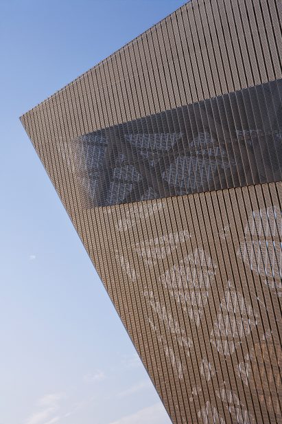 Glass and steel facade