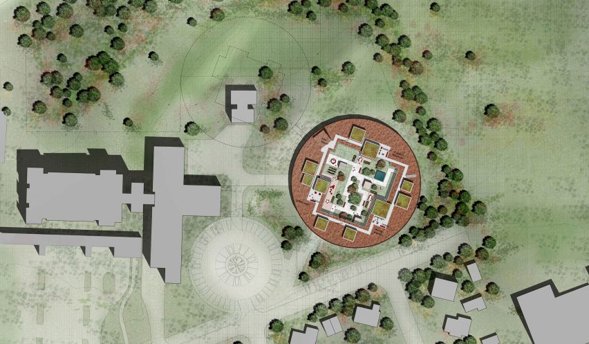 Site plan of Loop Architects' Iceland nursing home