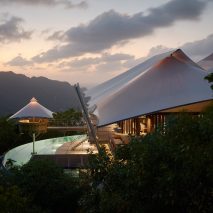 Studio of Environmental Architecture drapes sails over mountainside home in Bequia