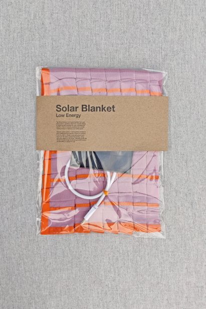 Solar Blanket in pink in its packaging