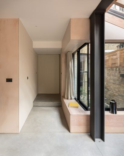 Interior of Pink House by Oliver Leech Architects