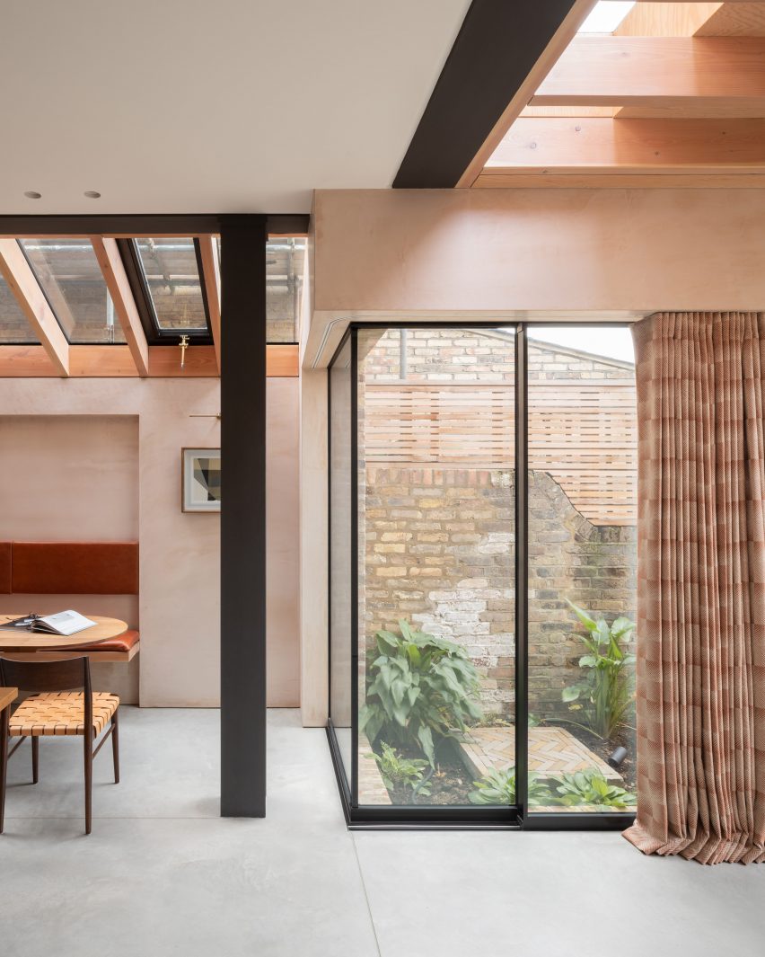 Interior of Pink House by Oliver Leech Architects