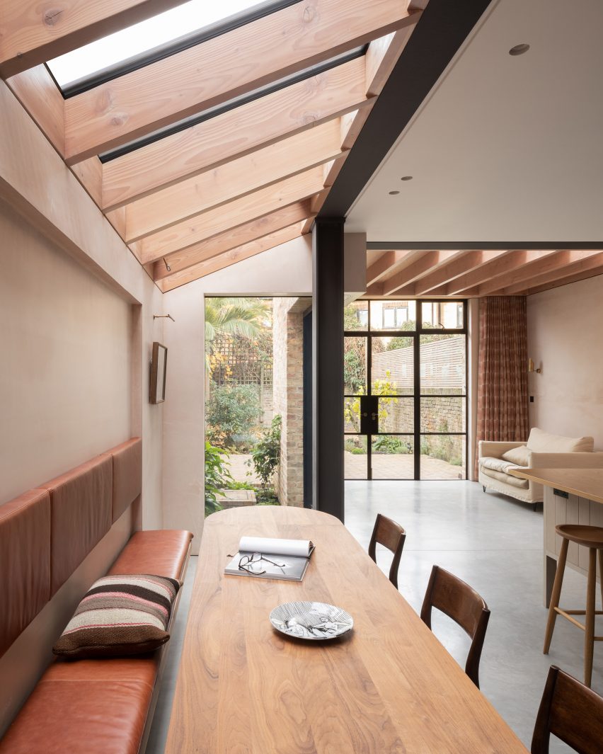 Interior of Pink House by Oliver Leech Architects
