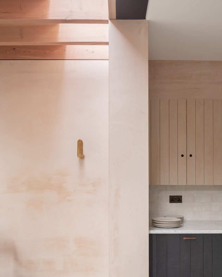 Interior of Pink House by Oliver Leech Architects