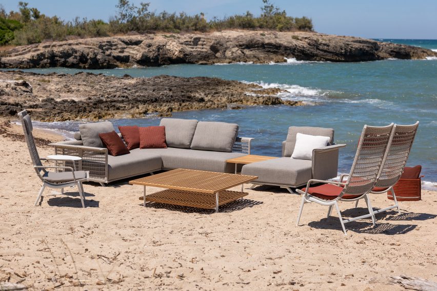 Boundless Living furniture collection on beach