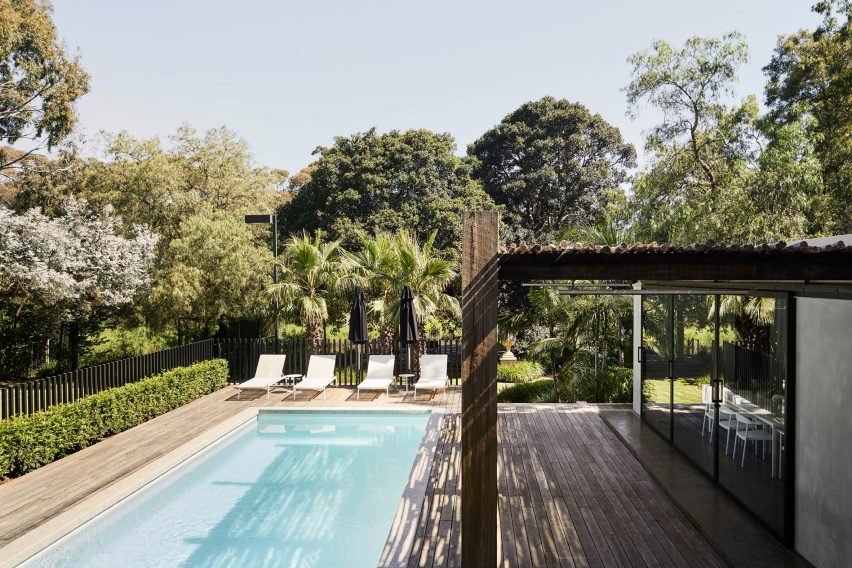 Canopy House is a concrete home that was designed by Powell and Glenn