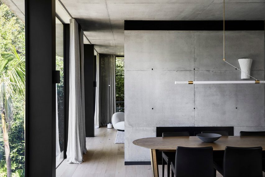 Canopy House is a concrete home that was designed by Powell and Glenn