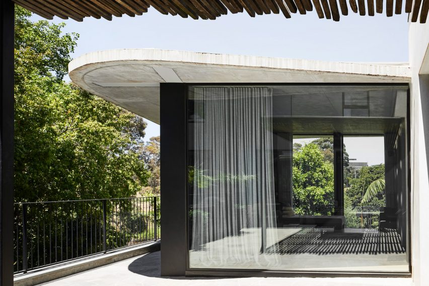 Canopy House is a concrete home that was designed by Powell and Glenn