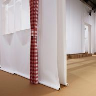 Interior image of the Prada Spring Summer 2023 menswear show space by AMO