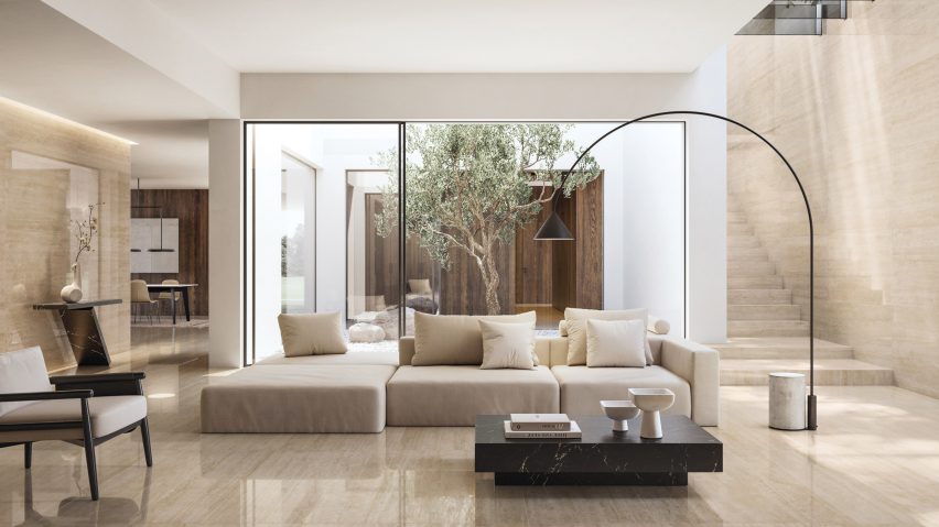 Prestigio Travertino tiles by Ceramiche Refin
