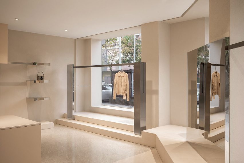 Interiors of QYF fashion boutique in Wuhan, China designed by Sun Concepts Office