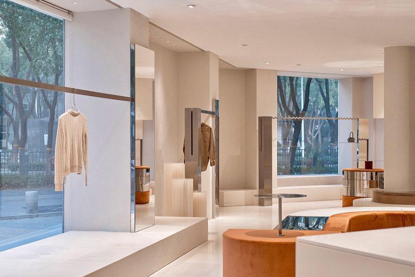 Interiors of QYF fashion boutique in Wuhan, China designed by Sun Concepts Office