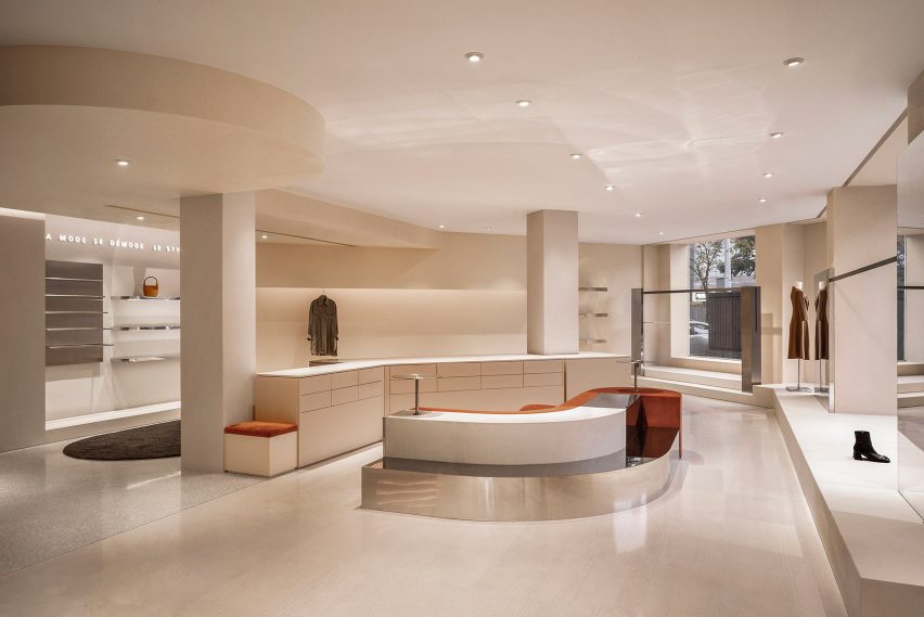 Interiors of QYF fashion boutique in Wuhan, China designed by Sun Concepts Office