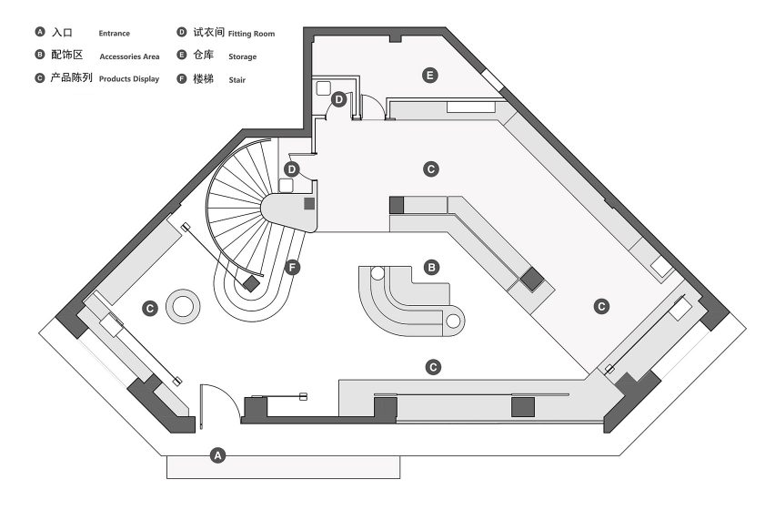 QYF fashion boutique in Wuhan, China designed by Sun Concepts Office