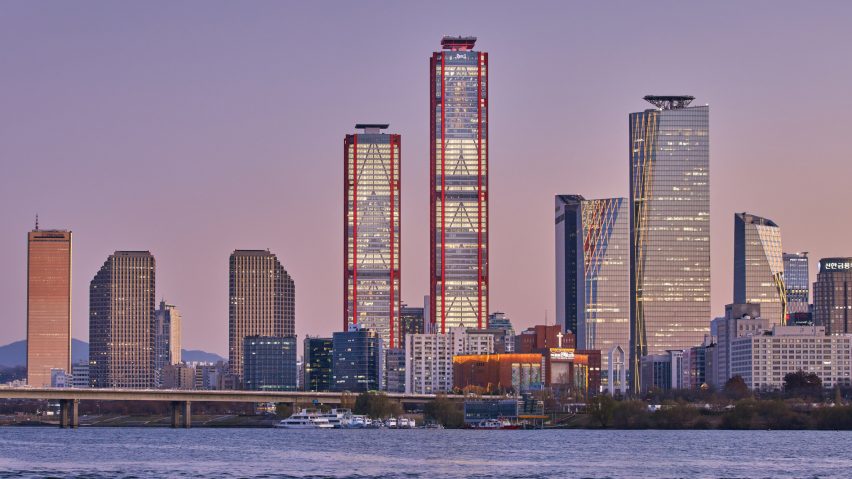 Image of Parc. 1 along the Seoul skyline