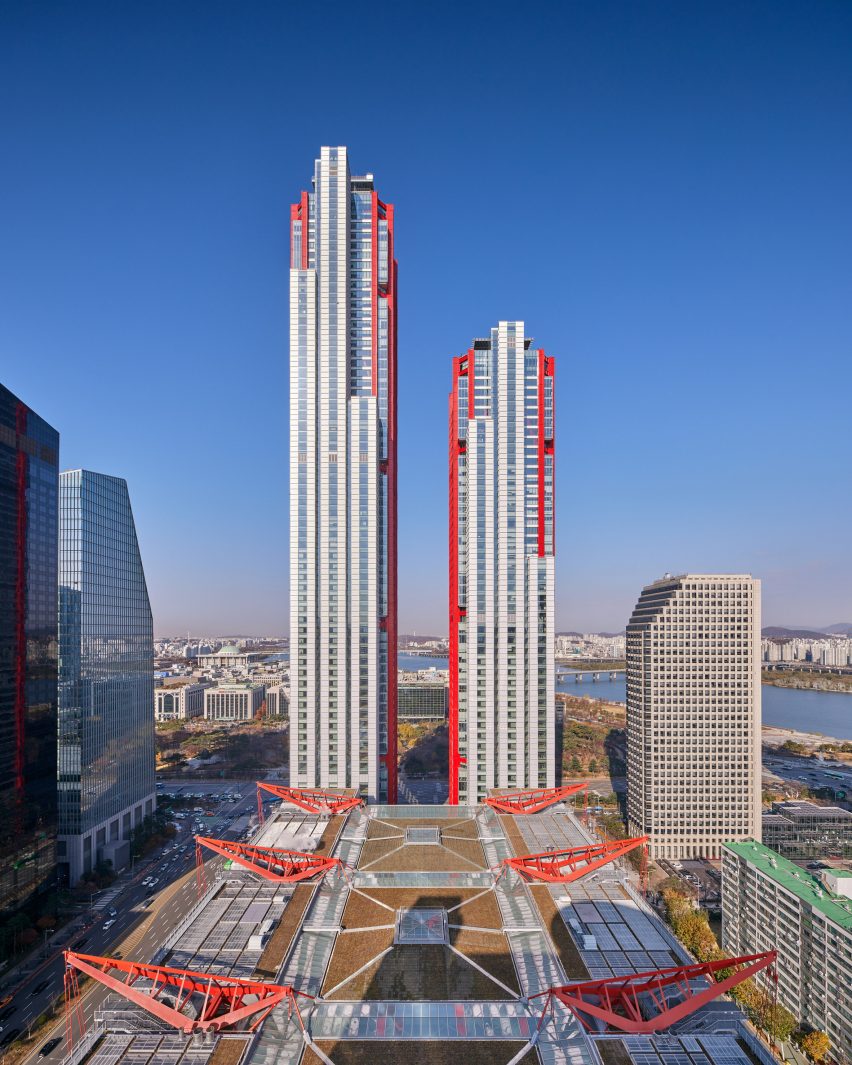 Parc. 1 is a mixed-used building that was created by Rogers Stirk Harbour + Partners