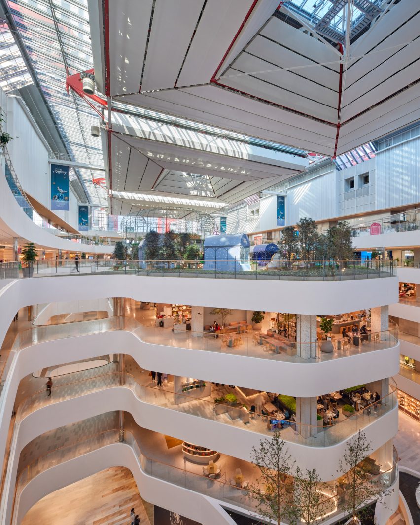 Parc. 1 is a mixed-used building that was created by Rogers Stirk Harbour + Partners
