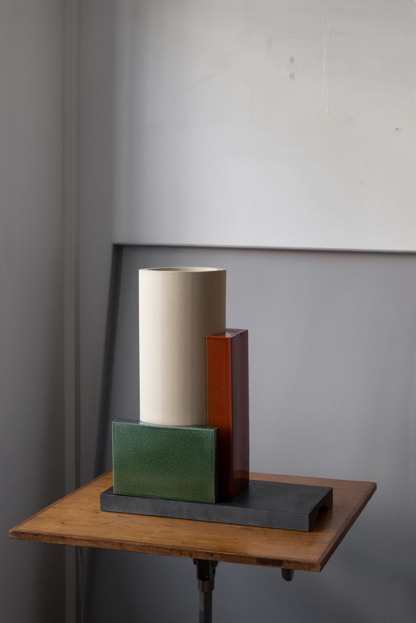 A tile sculpture