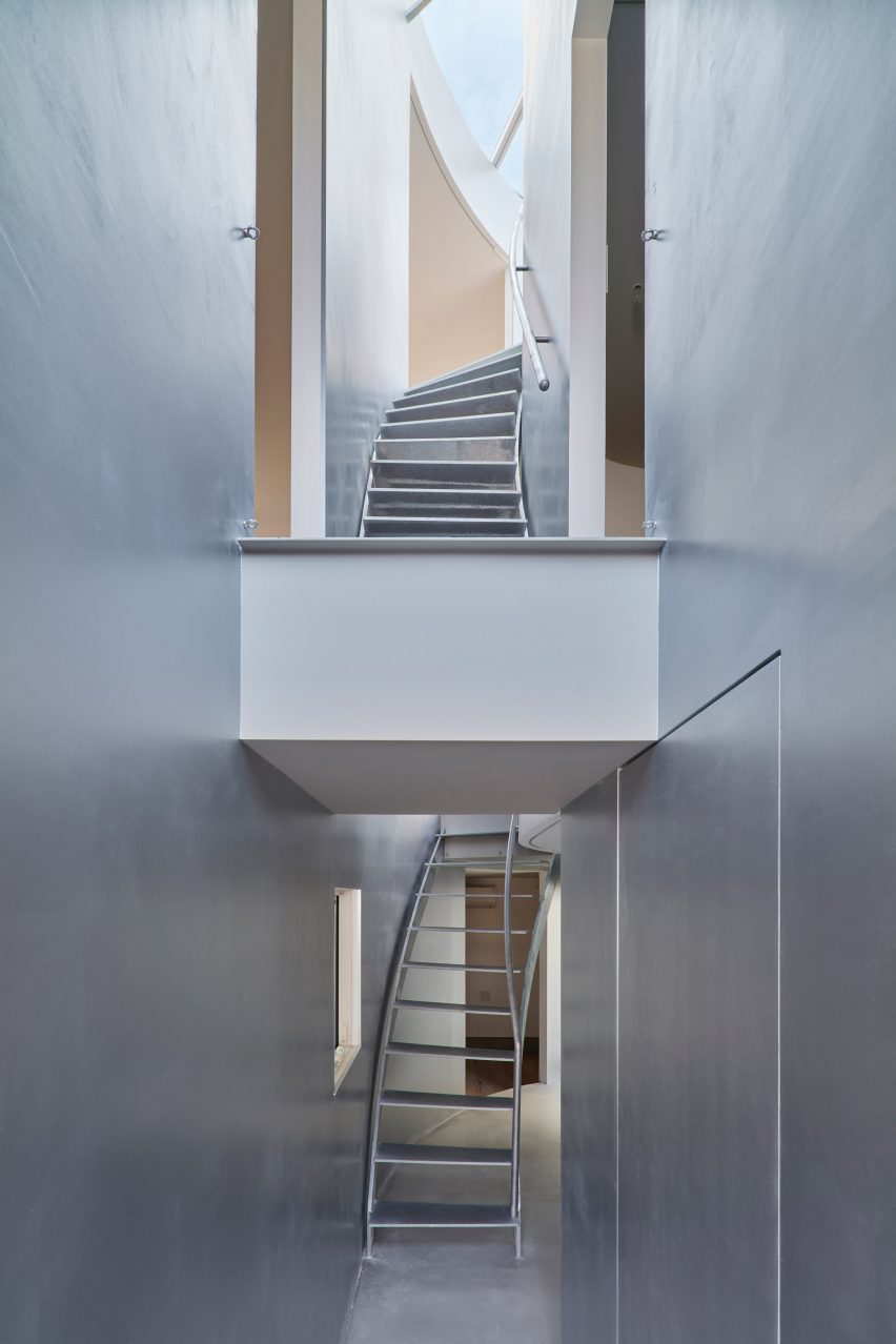 Atrium within Scenery Scooping House by Not Architects Studio