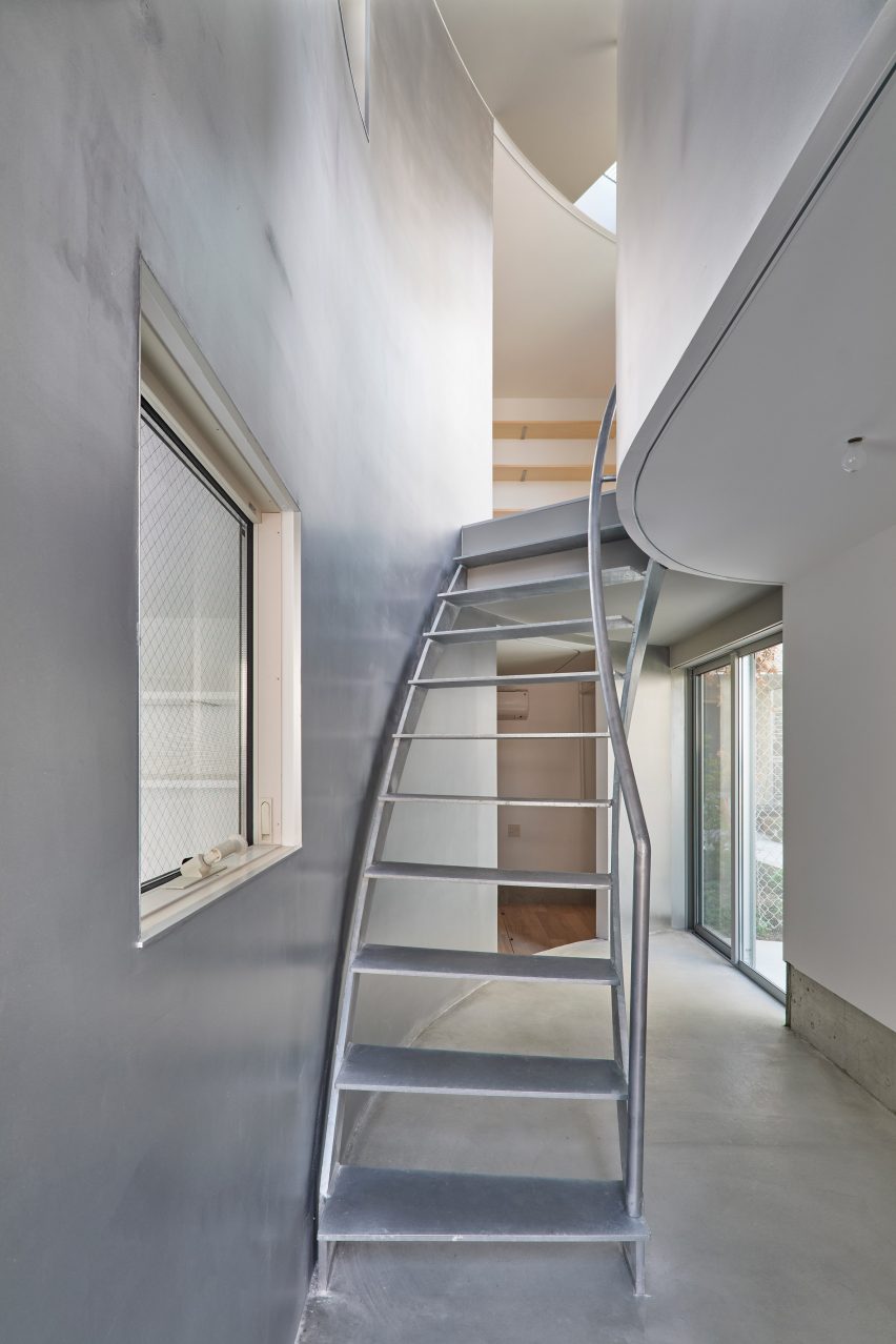 Staircase within Scenery Scooping House by Not Architects Studio