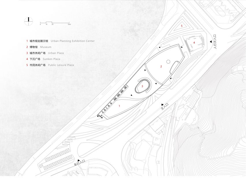 Site plan of Shunchang Museum by UAD