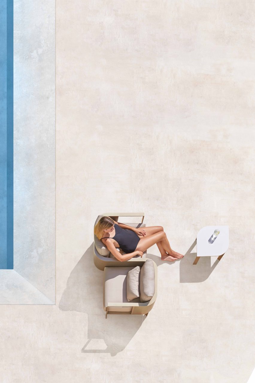 Conversation chair from Solanas collection