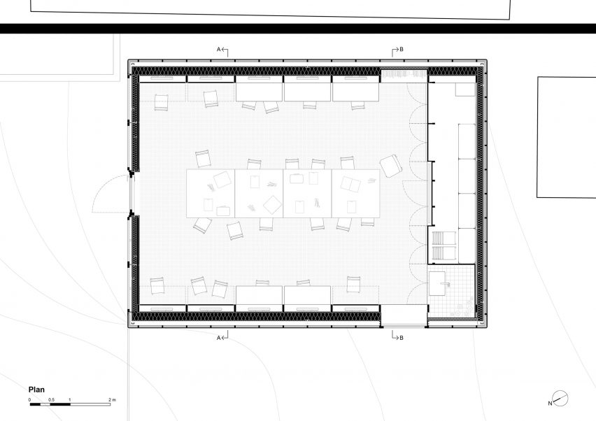 Floor plan of STEM lab by Neubau