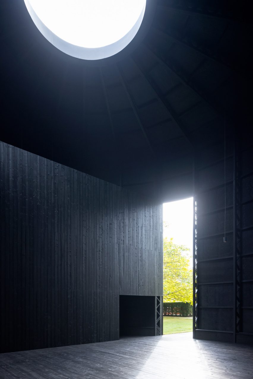 Interior of 2022 serpentine Pavilion
