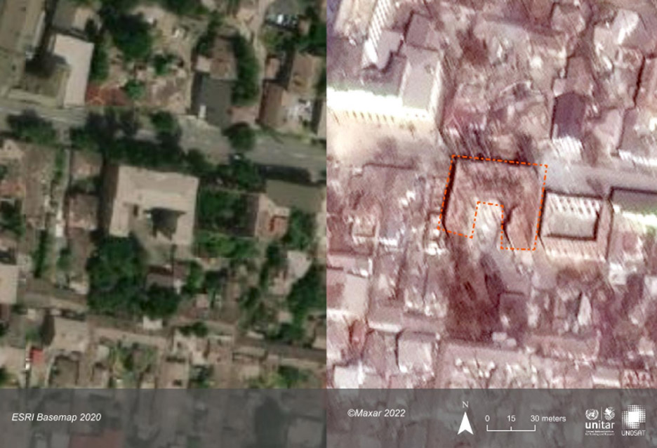 Mariupol Museum satellite image