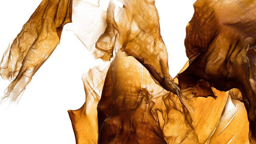 Flowing bronze fabric by a Fashion & Technology student